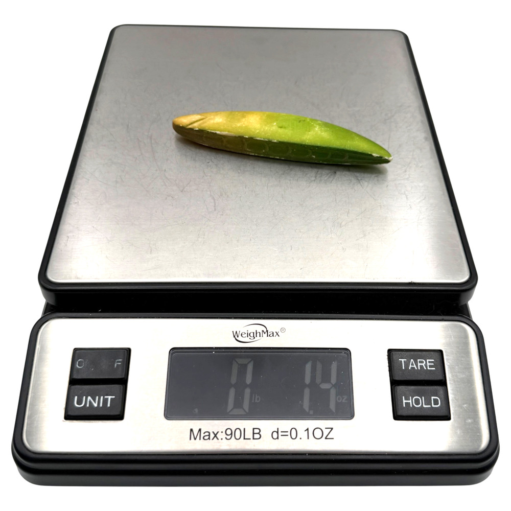 Alabaster Stone Vegetable Sugar Snap Pea Pod Realistic Carved Marble Fruit Bean
